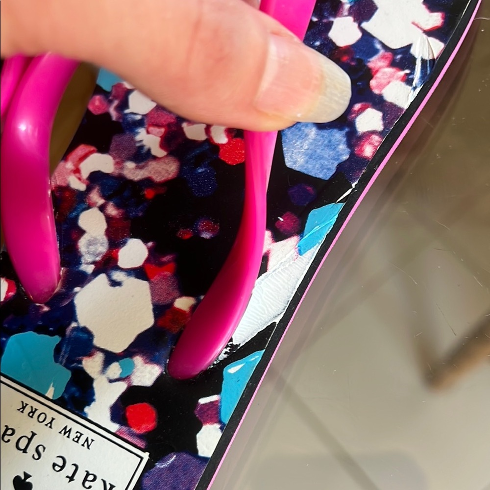 Kate Spade Pink and Multicolor Flip Flops - Picture 3 of 7
